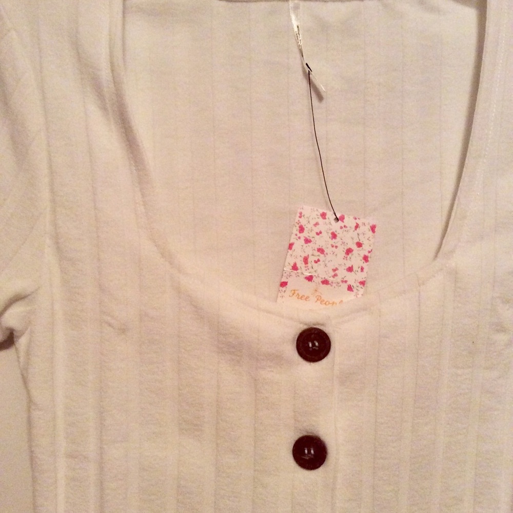 FREE PEOPLE Central Park Cardi NWT SZ S & M White - Picture 6 of 8